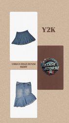 Y2k Edge Denim Skirt