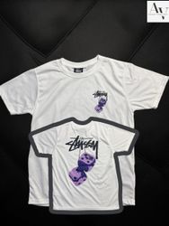 T-SHIRT DICE POURPRE STUSSY FUZZY