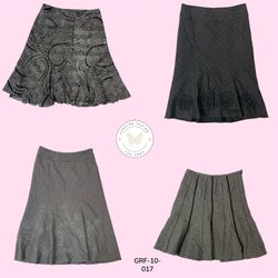 Saia de Lã Preta e Cinza Y2K – Essencial Vintage P..