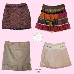 Y2K Soft Pink Wool Mini Skirt – Cozy Vintage Stree..