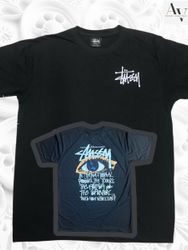 T-shirt noir Eye rework style Stussy