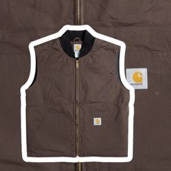 Gilet marron style rework Carhartt