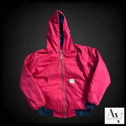 Carhartt rework style red hooded jackets
