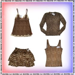 Alle Stile Tierdrucke Mix- Y2K Tops und Röcke (SS-..