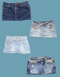 Jupes en Denim Mini Taille Basse : Low Rise Legend..
