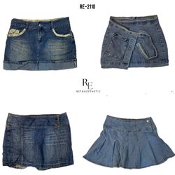 Saias Jeans Mini da Era Britney Y2K (RE-2110)