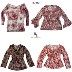 Y2K Barbie Vibes Camisas de Manga Longa (RE-2102)
