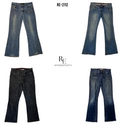 Calças de Jeans Flare Y2K (RE-2112)
