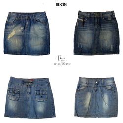Saia Mini de Denim Y2K IT Girl (RE-2114)