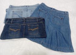 IQ0882 Y2K Classic Crush Denim Skirts