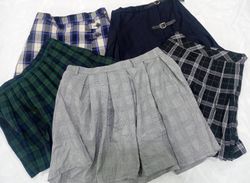 IQ0883 Y2K Retro Doll Check Skirts