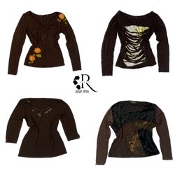 Y2K Unique Gothic Full Sleeve Tops(Rw-856)