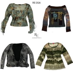 Y2K IT Girl Grunge Full Sleeve Tops ( RE-2126)