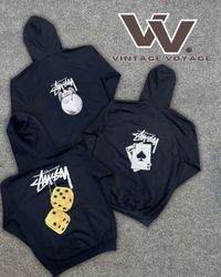 Stussy rework style printed pullover hoodies #6102..
