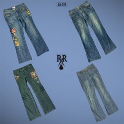 Y2K IT Girl Denim Unique Jeans (AA-274)