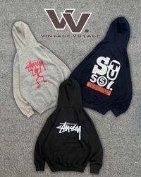 Stussy rework style printed pullover hoodies #6102..