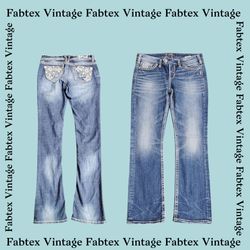 (FV-075) Jeans svasati decorati Y2K
