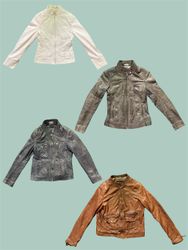 Y2K Revival: Vintage Leather Jacket(TS:1072)