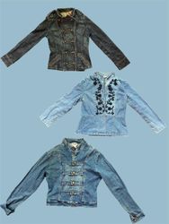 Vintage 2000s Denim Band Jacket(TS:1074)