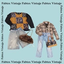 (FV-086) Y2K Glam Rock Bundle Leopard, Denim & Att..