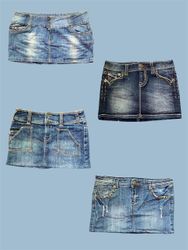 Retro Chic Denim Mini Skirt(TS:1076)