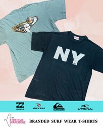 T-shirts imprimés marque de surf incluant QuikSilv..