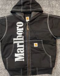 「Carhartt Black X Marlboro アクティブ再構築スタイルジャケット」