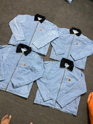 「Carhartt Detroit Ice Blue Denim Reworked Style Ja..