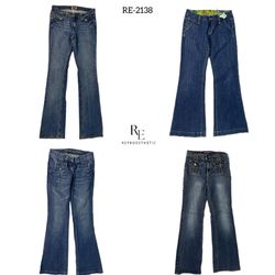 Y2K Denim Flared Jeans (Re-2138)