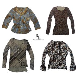 Y2K Earthy Tone Full sleeve Tops (RE-2118)
