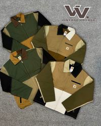 Carhartt reworked style patchwork Detroit jackets ..