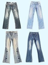 Retro Revival: Y2K Flared Denim Vibes (TS-1082)