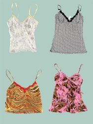 Leopard Print and Lace Cami Tops (TS-1087)