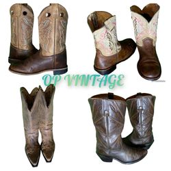 Op vintage 143 Stivali da cowboy vintage