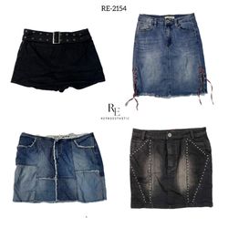 Y2K IT Girl Denim Midi Skirts (RE-2154)