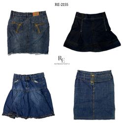 Y2K IT Girl Denim Midi Skirts (RE-2155)