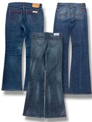 Women’s Y2K Branded Bootcut Flared Jeans (F-58)