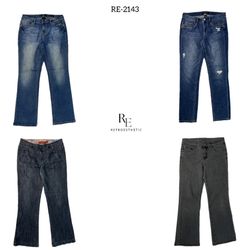 Y2K Denim Flared Jeans (Re-2143)