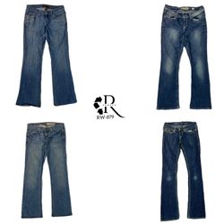Y2K IT Girl Denim Flared Jeans (Rw-878)