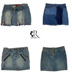 Y2K Brithny Era Dnim Mini Skirt (Rw-879)
