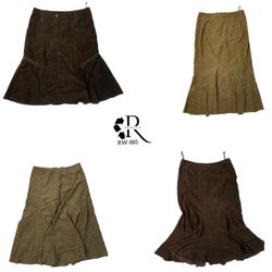 Y2K Cordoury Maxi skirts (RW-880)