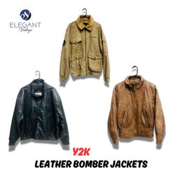 Jaqueta Bomber de Couro Y2K - EV1044