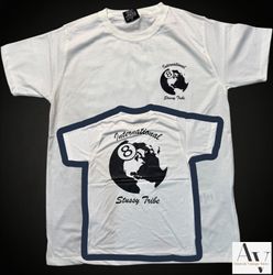 Stussy Rework Style 8 Ball World Weißes T-Shirt