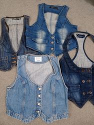 #158 Chalecos de mezclilla Y2K para mujeres
