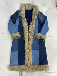 Upcycled Patchwork Afghan Coat