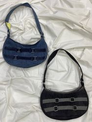 Upcycled Y2K Denim Schultertasche