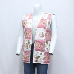 CR625 Upcycled Floral Patchwork Quilted Vest