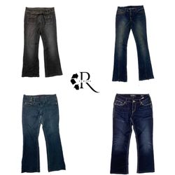 Y2K I.T girl unique flaced jeans (Rw-1116)