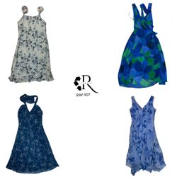 Y2Kオーシャンicサマー花柄ドレス (Rw-907)