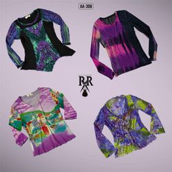 Y2K Pretty Girl Mesh Mix Full Sleeve Tops (AA-308)